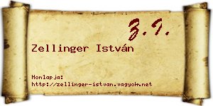 Zellinger István névjegykártya